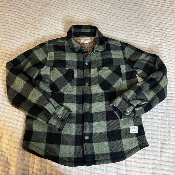 Weatherproof Vintage Green and Black Checkered Shirt Jacket - Picture 1 of 8